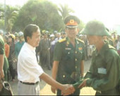 Bù Đăng tổ chức lễ giao - nhận quân nhập ngũ năm 2011.