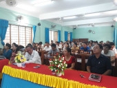 Lãnh đạo Huyện và các học viên tham dự lễ khai giảng