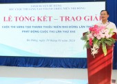 Ông Nguyễn Văn Lưu Ủy viên BTV, Phó Chủ tịch UBND huyện, Trưởng Ban tổ chức Hội thi phát biểu chúc mừng và phát động Hội thi năm 2024
