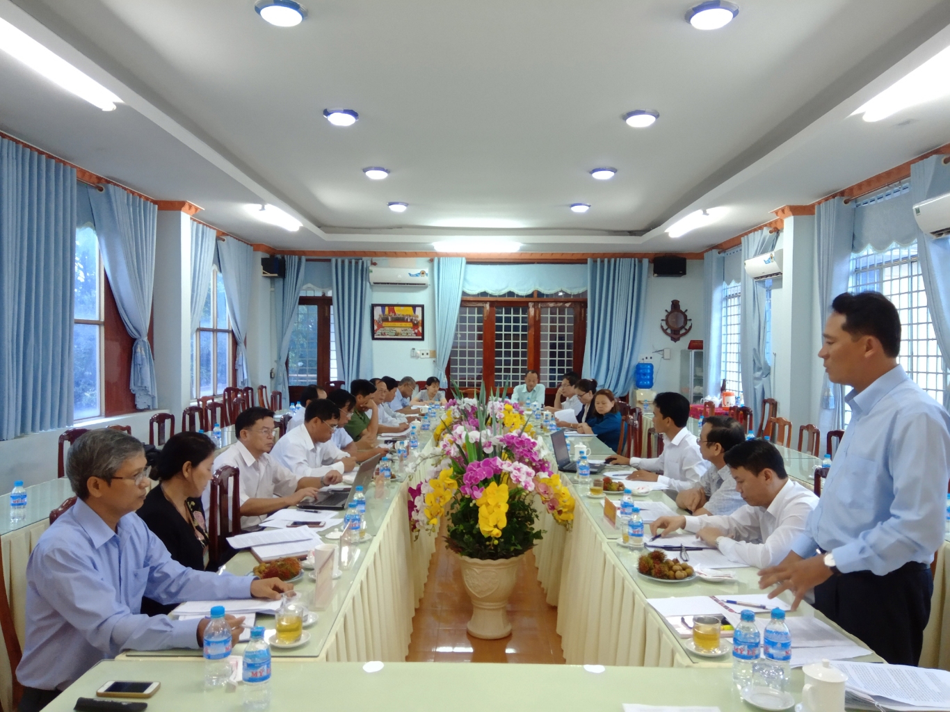 Phó ban dân vận Nguyễn Trọng Nhân, Phó Đoàn giám sát 960 tỉnh uỷ phat biểu kết luận buổi giám sát