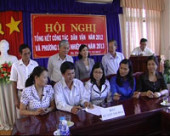 Ban dân vận huyện ủy Bù Đăng tổng kết hoạt động năm 2012.