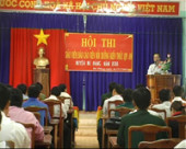 BCH quân sự Bù Đăng tổ chức hội thi giáo viên, báo cáo viên bồi dưỡng KTQP – AN năm 2013.