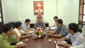 PCT UBND huyện Nguyễn Văn Lưu kiểm tra tiến độ các hạng mục dự an Khu bảo tồn Bom Bo.