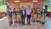 Đoàn đại biểu tham dự chương trình gặp gỡ Hữu nghị và hợp tác nhân dân Việt Nam – Campuchia thăm khu bảo tồn Văn hóa dân tộc Stiêng sóc Bom Bo huyện Bù Đăng.