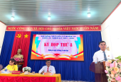 Ông Nguyễn Tấn Hồng - Phó Bí thư thường trực Huyện ủy, Chủ tịch HĐND huyện dự chỉ đạo kỳ họp.