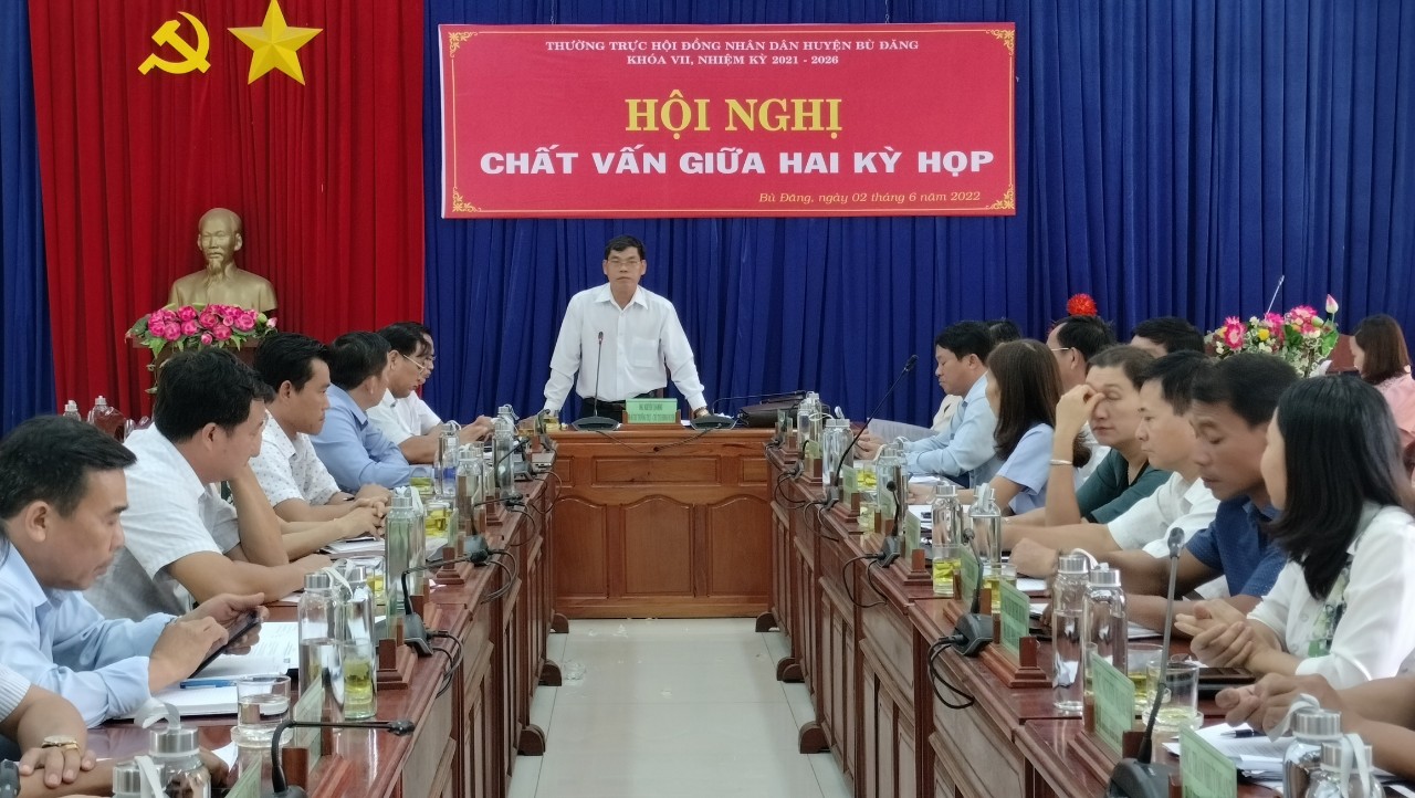HĐND huyện Bù Đăng tổ chức phiên chất vấn và trả lời chất vấn giữa hai kỳ họp năm 2022.